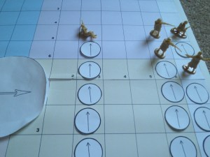 The searcher will hit the "wall" and capture the sacrificed player token; the rest of the players will be fine, and can attempt a rescue during the sneak phase